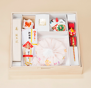 女児桐箱入り宮参り小物フルセット
