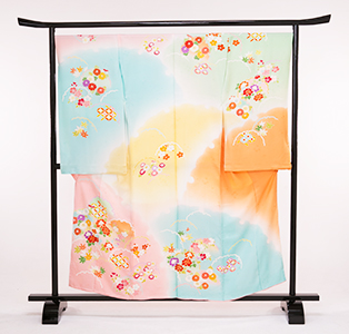 大四つ身　五色雪輪ボカシ　花　七宝