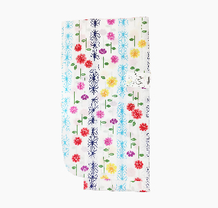 綿コーマ地　麻の葉　花柄