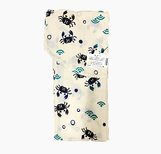 綿コーマ地　カニ　青海波　泡柄