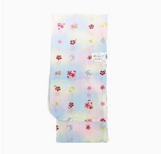 綿コーマ地　地染め　花柄